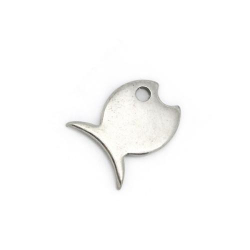 (exp June/Aug) Stainless Steel Fish 10x8.5mm 20g Stamping Blank Charm x1
