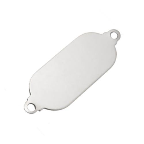 Stainless Steel Oblong Tag 40x18.6mm Stamping Blank x1