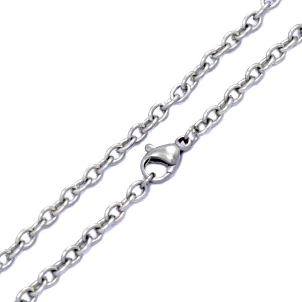 Stainless Steel 2.3mm Cable Chain Necklace 24 inch (61cm) x1