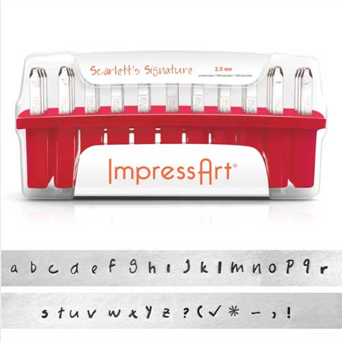 ImpressArt Scarlett's Signature 2.5mm Alphabet Lower Case Letter Metal Stamping Set