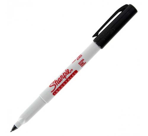 Discontinued - Sharpie Industrial Permanent Marker Pen, Extra Fine Point - Black