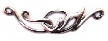 Discontinued - Sterling Silver Swirl Hook & Eye Clasp