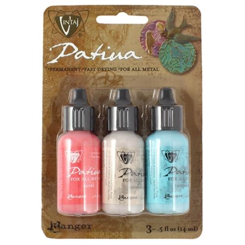 Vintaj Patina Kit Pack, French Riviera by Ranger x3 0.5oz Bottle Pack