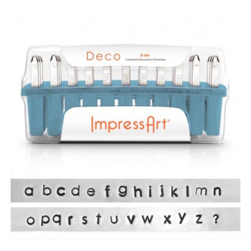 ImpressArt Deco 6mm Alphabet Lower Case Letter Metal Stamping Set (Small Sticker typo)