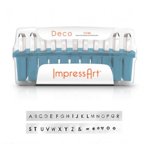 ImpressArt Deco 1.5mm Alphabet Upper Case Letter Metal Stamping Set