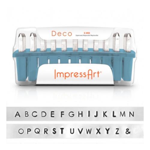 ImpressArt Deco 6mm Alphabet Upper Case Letter Metal Stamping Set