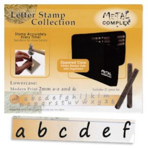 Modern Print Alphabet Lower Case Letter 2mm Stamping Set - Metal Complex