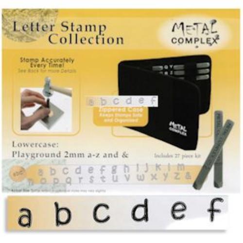 Playground Alphabet Lower Case Letter 2mm Stamping Set - Metal Complex
