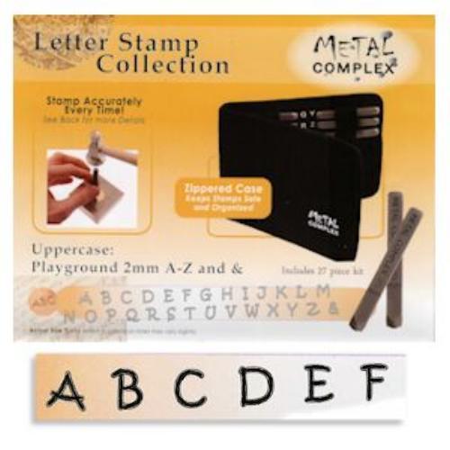 Playground Alphabet Upper Case Letter 2mm Stamping Set - Metal Complex