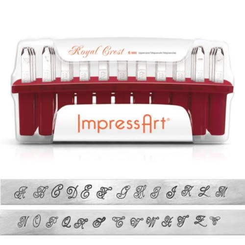 ImpressArt Royal Crest 6mm Alphabet Upper Case Letter Metal Stamping Set