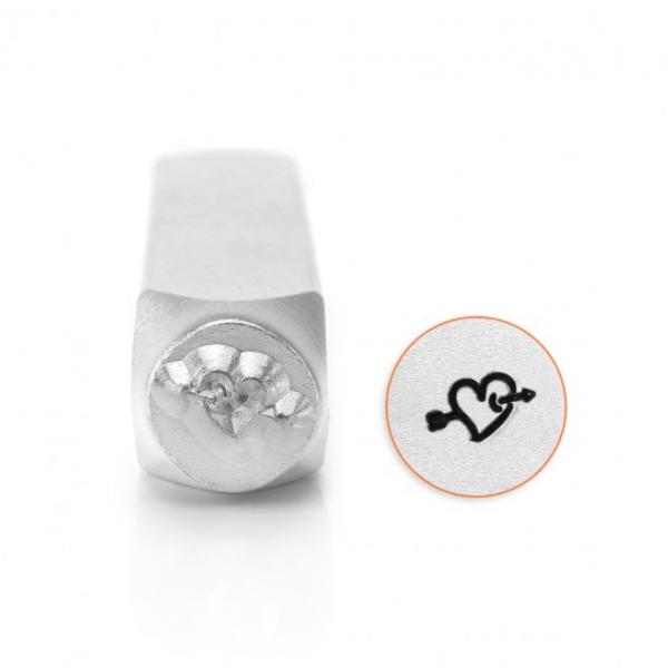 *PRE-ORDER, Special Order* ImpressArt, Heart with Arrow 6mm Metal Stamping Design Punches