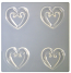 Resin Mould - Scroll Hearts (4-on-1) 28mm
