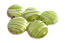 Glass Coin Tab Beads 17x6mm Matte Lime Green x5