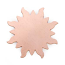 Copper Metal Stamping Blank Sunburst 24g Stamping Blank 32.7mm