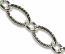 Silver Base Metal Patterned Chain Link 9x6mm x1ft - 30cm 