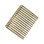 Hair Comb 44x36mm Gold Plated x1