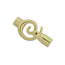 Kumihimo Glue in Swirl Clasp 6mm id Gold Plated x1