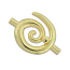 Kumihimo Glue in Large Swirl Clasp 3mm id Gold Plated x1