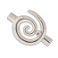 Kumihimo Glue in Large Swirl Clasp 6mm id Silver Plated x1