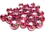 Round Glass Beads 10mm ~ Pink Marbled Metallic