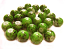 Round Glass Beads 10mm ~ Green Marbled