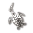 Sterling Silver Charms - 17.3x13.4mm Sea Turtle Charm x1
