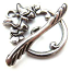 Butterfly Trio Toggle Clasp - Silver Tone x1 