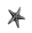 Sterling Silver Charms - 14.3x16.6mm Starfish Charm Pendant x1