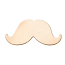 Brass Large Moustache Mustache 56x25mm 24g Stamping Blank