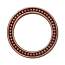 TierraCast Pewter Antiqued Copper Plated 1" - 25mm Beaded Ring Link x1