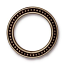 TierraCast Pewter Antiqued Brass Oxide 1" - 25mm Beaded Ring Link x1