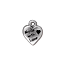 TierraCast Pewter Antique Silver Plated 10mm Made with Love Charm x1