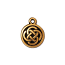 TierraCast Pewter Gold  Plated 11.5x15mm Celtic Round Charm