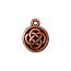 TierraCast Pewter Antique Copper Plated 11.5x15mm Celtic Round Charm