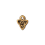 TierraCast Pewter Gold Plated 8x10mm Celtic Triad Knot Charm