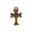 TierraCast Pewter Gold Plated 11x18.4mm Medium Celtic Cross