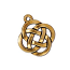 TierraCast Pewter Gold Plated 17.7x20.5mm Celtic Round Open Knot Charm