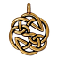 TierraCast Pewter Gold Plated 23xx29.3mm Celtic Round Open Knot Pendant