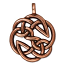 TierraCast Pewter Antique Copper Plated 23xx29.3mm Celtic Round Open Knot Pendant