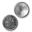 TierraCast Pewter Antique Silver Plated 15.2mm Spirals (Line 20) Snap Cap Button