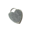 Sterling Silver Heart Lock Tag 18.5x15.5mm 19g Stamping Blank Charm x1
