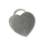 Sterling Silver Heart Lock Tag 24x21.5mm 20g Stamping Blank Charm x1
