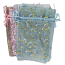 Organza Drawstring Pouch ~ Pastels Patterned Assortment (5x4) 125x100mm x12pc (Beadsmith oops mix)