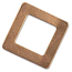 Copper Metal Stamping Blank, Square Washer (1 1/8 inch) 29mm od, 17.3mm id, 24ga x1