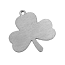 Nickel Silver Shamrock Lucky Leaf Clover 24g Stamping Blank 23x23mm