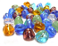 Transparent Glass Beads 10x8.5mm Nugget - Soup Mix x28 beads