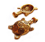 Gold Tone Tortoise Turtle Charm Pendant 19.5x11.5mm x4pc