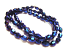 Firepolished Glass Olive Beads 6x4mm Blue Iris Metallic