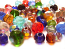Firepolished Glass Beads Faceted Round Mixed Size ~ Soup Mix x60 approx