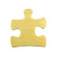 Brass Puzzle Piece II 25x23mm 24g Stamping Blank x1